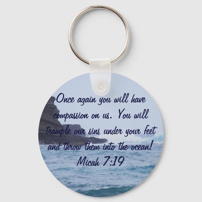 Micah 7:19_Ocean Schlüsselanhänger (Vorderseite)