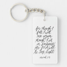 Micah 7:8 handgeschriebene Bibel Verse Canvas Beut