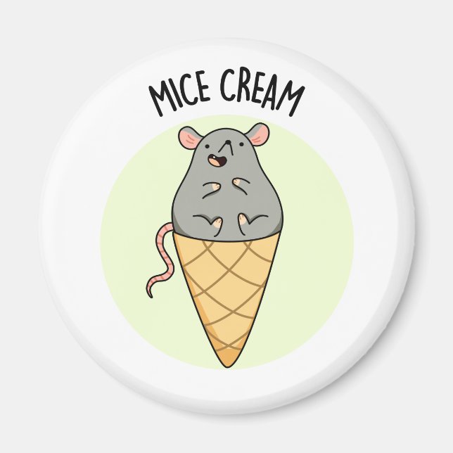 Mice Cream Funny Ice Cream Pub Magnet (Vorne)