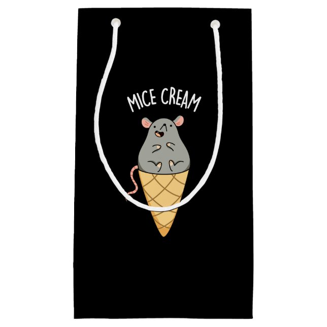 Mice Cream Funny Ice Creme Pub Dark BG Kleine Geschenktüte (Vorderseite)