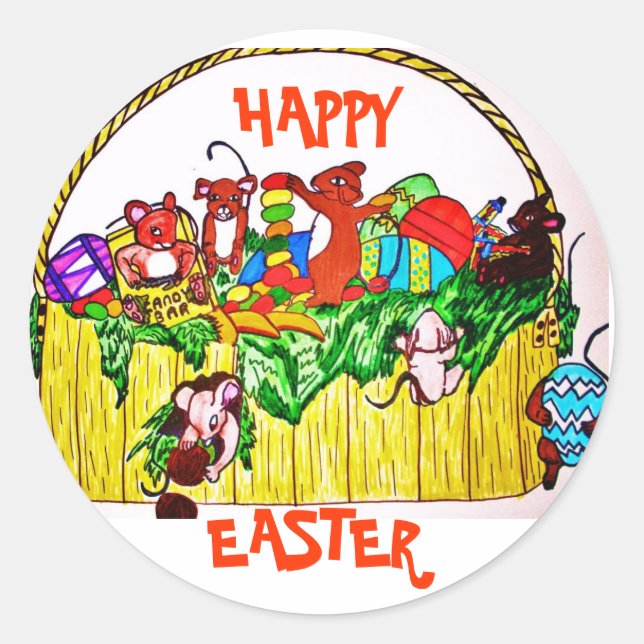 MICE STEAL EASTER CANDY Aufkleber (Vorderseite)