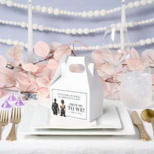 MICH AN WIR   Schwarz und Weiß elegant Geschenkschachtel
