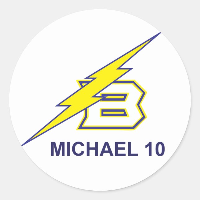 MICHAEL 10 RUNDER AUFKLEBER (Vorderseite)