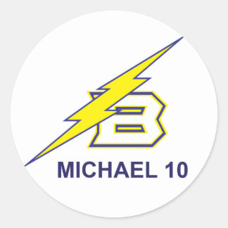 MICHAEL 10 RUNDER AUFKLEBER