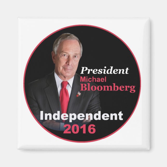 Michael BLOOMBERG 2016 Square Magnet (Vorne)