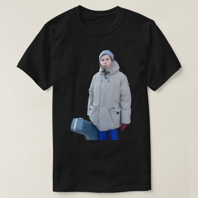 Michael cera big coat Sticker T-Shirt (Design vorne)