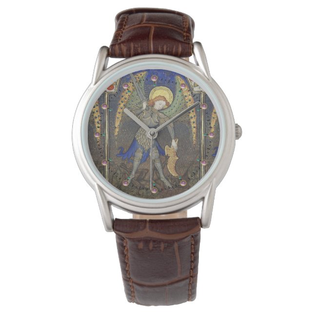 Michael der Erzengel mit dem Teufel Armbanduhr (Vorderseite)