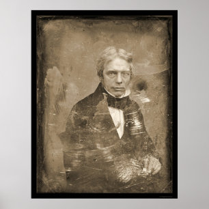 Michael Faraday Daguerreotype 1845 Poster