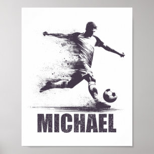 Michael Fußball Jungen Personalisierter Vorname Mi Poster