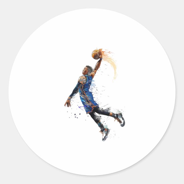 Michael Jordan Runder Aufkleber (Vorderseite)