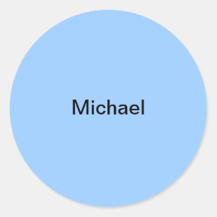 Michael Kids Name Sticker Personalisiert Light Blu