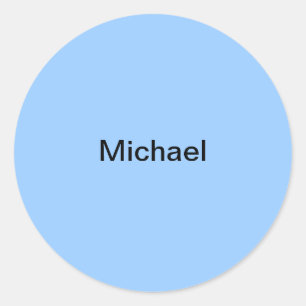Michael Kids Name Sticker Personalisiert Light Blu