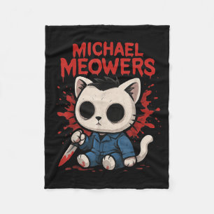 Michael Meowers Halloween Cat Funny Horror Parody Fleecedecke