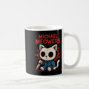 Michael Meowers Halloween Cat Funny Horror Parody Kaffeetasse