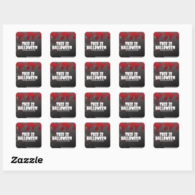 Michael Myers halloween candle label / sticker (Blatt)