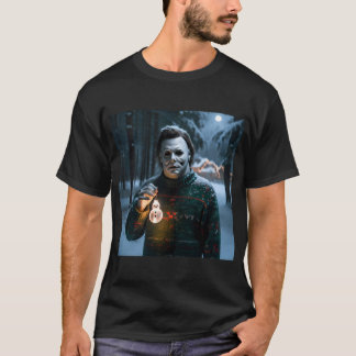 Michael Myers mit Schneemann-Dekoration T-Shirt