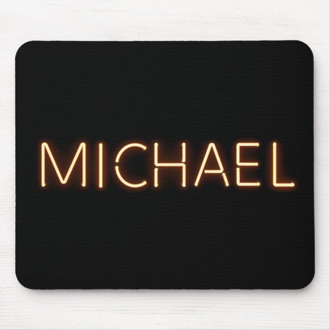 Michael Name in Glows Neon Lights Mousepad (Vorne)