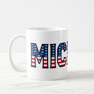 Michael Name Prénom USA styled Tasse Café
