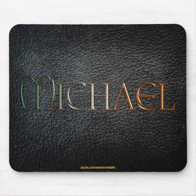 MICHAEL Personalisiert Lederlook Mousepad (Vorne)