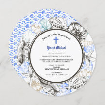 Michael Round Invitation Baptême