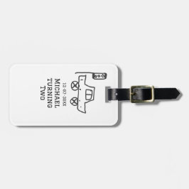 Michael turning two birthday toy car traffic light gepäckanhänger