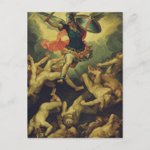 Michael und die gefallenen Engel Giuseppe Cesari K Postkarte