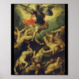 Michael und die gefallenen Engel von Giuseppe Cesa Poster