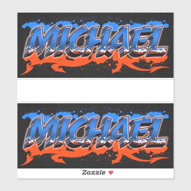 Michael Vorname Name Graffiti Aufkleber Sticker (Blatt)