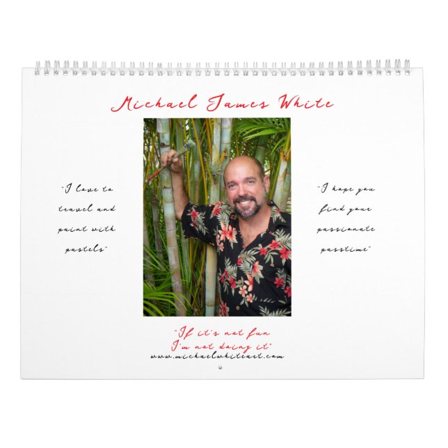 Michael White's Passionate Pastels Calendar 2026 Kalender (Rückseite)