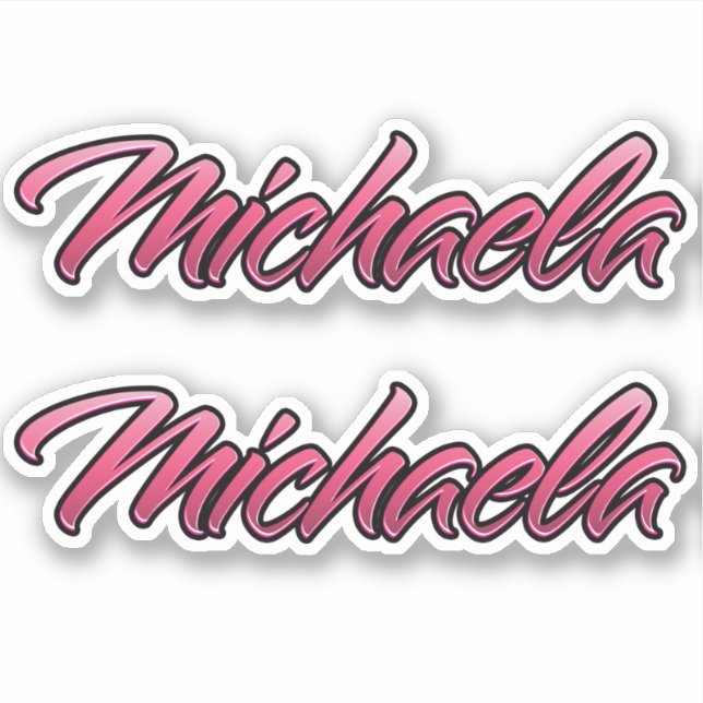 Michaela faded pink Aufkleber Sticker Stickerset (Vorderseite)