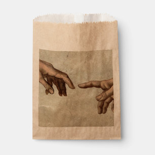 Michaelangelo gibt Schöpfung Adam God Geschenktütchen