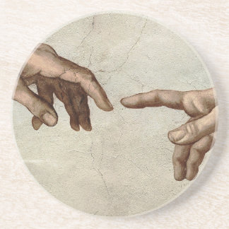 Michaelangelo gibt Schöpfung Adam God Getränkeuntersetzer