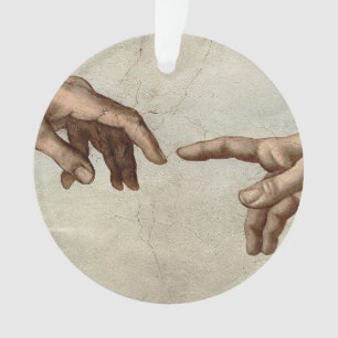 Michaelangelo gibt Schöpfung Adam God Ornament