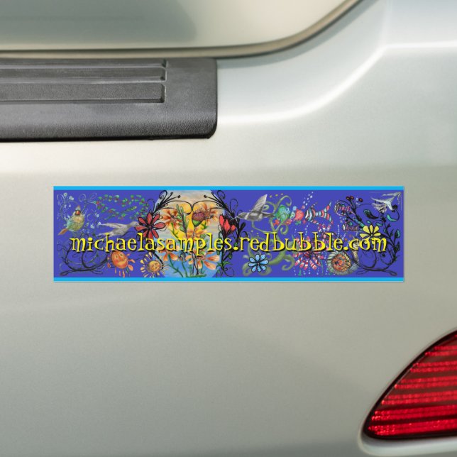 michaélasamples.redbubble Bumper Sticker (En voiture)
