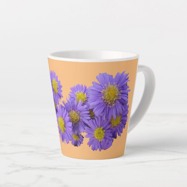 Michaelmas Daisy Cust Orange Latte Tasse (Rechte Ecke)