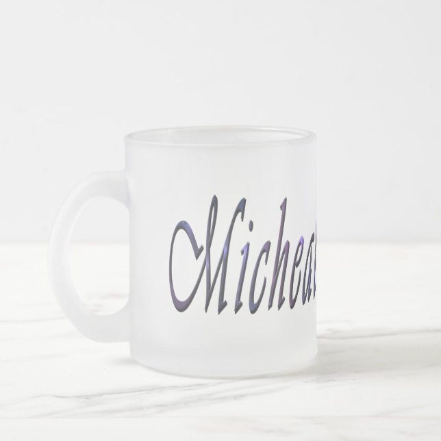 Micheal, Name, Logo, Mattierte Bier-Tasse Mattglastasse (Links)