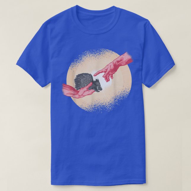 Michel Angelo hand of god funny Porcupine T-Shirt (Design vorne)