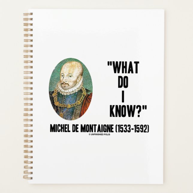 Michel de Montaigne Que sais-je? Devis (Devant)