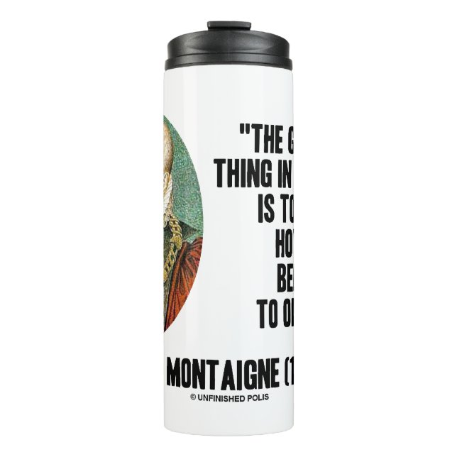 Michel de Montaigne wie man sich selbst zitiert Thermosbecher (Vorderseite)