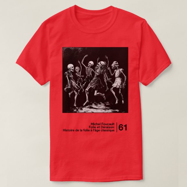 Michel Foucault Minimal Style Graphic Artwork TShi T-Shirt (Design vorne)