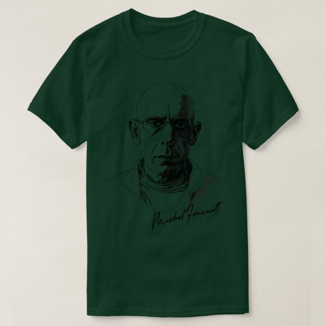 Michel Foucault Retro Design T-Shirt (Design vorne)