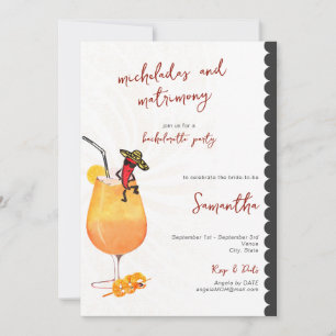 Micheladas & Matrimony Mexican Fiesta Bachelorette Einladung