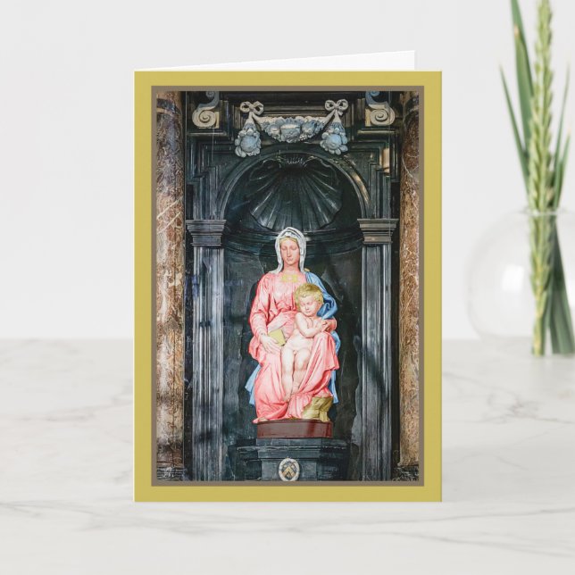 Michelangelo 1504 Madonna of Bruges Christmas  Karte (Vorderseite)