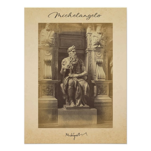 Michelangelo Artist Renaissance | Moses | Poster (Vorderseite)