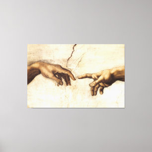 Michelangelo Buonarroti - Hand Gottes Die Schöpfun Leinwanddruck