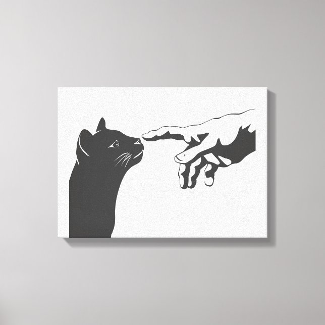 Michelangelo Cat - Farbe für Hintergrund auswählen Leinwanddruck (Vorderseite)