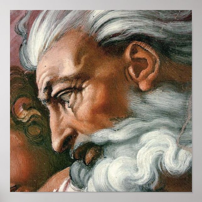 Michelangelo Creation Adam God Art Poster (Vorne)