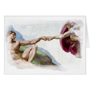 Michelangelo Création De L'Homme - Dieu Adam Fist 
