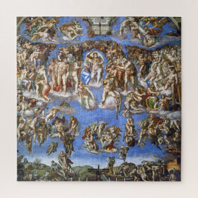 Michelangelo Das Jüngste Gericht Kunstdruck (Vertikal)