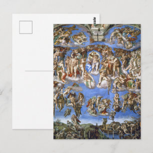Michelangelo Das Jüngste Gericht Kunstdruck Postkarte